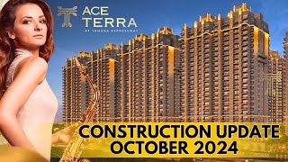 Ace Terra Construction Update October 2024  Luxury Yamuna Expressway Flats  Ace Group India [upl. by Olnton511]