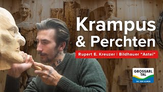 Großarltal persönlich 😈 Krampus amp Perchten von Bildhauer Rupert E Kreuzer [upl. by Shelba]