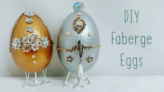 DIY Faberge Egg POUNDLAND Easter Decor amp Decorating Ideas Craft Ideas to Make amp Sell or Gift [upl. by Sailesh124]