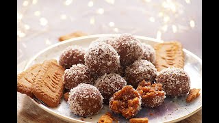 Biscoff Ladoo Recipe  Easy Biscoff Coconut Laddu for Diwali [upl. by Marras]