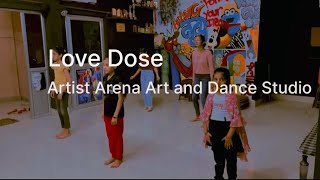 Love Dose  dance cover  Vinod Animator  Artist Arena Art amp Dance Studio [upl. by Enelhtac461]