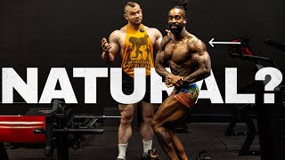 Natural Bodybuilder Makes me look small Push day with my client [upl. by Intihw]