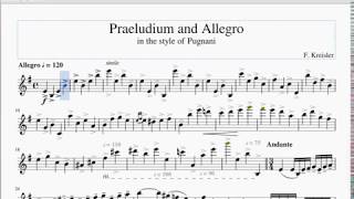 Praeludium and Allegro Fritz Kreisler sheet music [upl. by Cosimo]