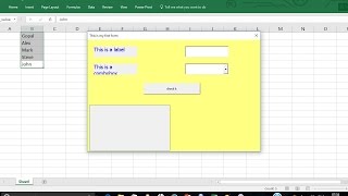 03 01 B Design Your First Excel VBA form [upl. by Nwatna]