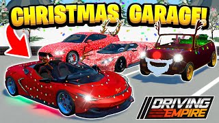 Making The BEST Christmas GARAGE In Driving Empire [upl. by Maegan872]