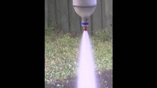 Water rocket  Jet foaming static thrust test [upl. by Eidoow401]