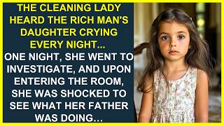 THE CLEANING LADY HEARD THE MILLIONAIRES DAUGHTER CRYING EVERY NIGHT WHAT HER FATHER WAS DOING… [upl. by Tingley]