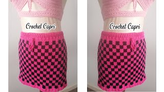 FALDA ESTAMPADO AJEDREZ A CROCHET ♟️ [upl. by Jovia]