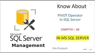 PIVOT operator in SQL Server [upl. by Draner653]