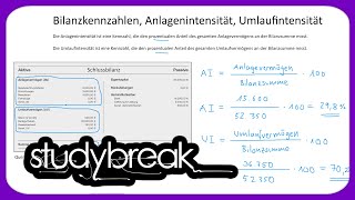 Bilanzkennzahlen Anlagenintensität Umlaufintensität  Externes Rechnungswesen [upl. by Aloisius]