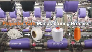 Polyester Yarn Production  Polyester Textured Yarn Manufacturing Process  Polyester Yarn Factory [upl. by Felice983]