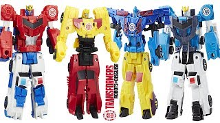 BEST TRANSFORMERS ROBOTS IN DISGUISE CRASH COMBINER ROBOTS TO VEHICLE COMBINER FORCE TOY REVIEW [upl. by Omero]