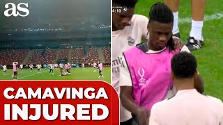 HEARTBREAKING screams CAMAVINGAS injury blow and BELLINGHAMS frightening reaction at training [upl. by Dorina]