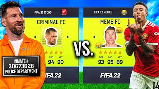 Prison FC vs Meme FC in FIFA 22 🤣 [upl. by Anatola]