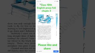 class10thenglish Class 10th English prose full chapte 3 [upl. by Anileda]