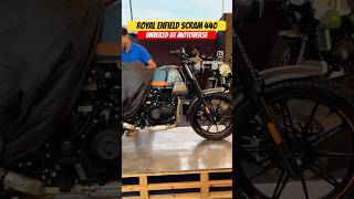 Royal Enfield Scram 440 Unveiled at Motoverse 2024  BikeWale shorts scram440 [upl. by Atiral269]