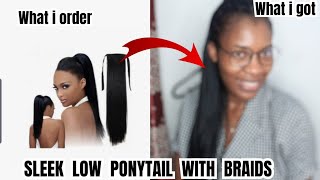 HOW TO STYLE PONYTAIL HAIR CLIPS 😍  HAIR REVIEW FROM JUMIA [upl. by Philipa]