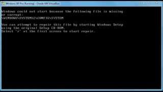 Windows\System32\Config\System missing or corrupt fix [upl. by Ok412]