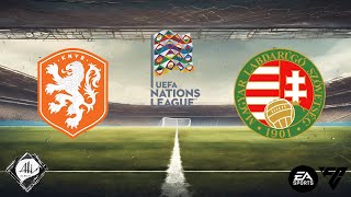 Holanda x Hungria  5 Rodada UEFA Nations League  EA FC [upl. by Tull190]