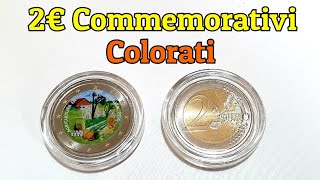 Monete 2 Euro Commemorative colorate facciamo chiarezza 2 Euro RARE Coins Colored [upl. by Dall]