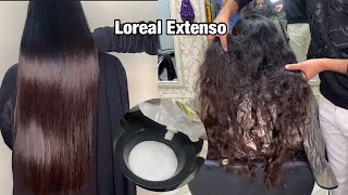 How to Hair smoothingStraightning Extenso Permanent Hair Straightening With Loreal Xtenso [upl. by Monte427]