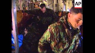 UKCROATIA BRITISH NATO TROOPS LEAVE RAF LYNEHAM FOR BOSNIA [upl. by Anahcar815]