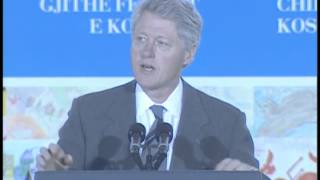 President Clintons Remarks to the Citizens of Ferizaj Kosovo [upl. by Parrnell]