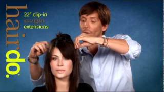 Hairdo clip Extensions 55 cm  come indossare in inglese [upl. by Ahsiliw]