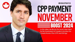 2 Minute Ago CPP Payment Increase In November for Canadian Seniors  OAS Pension [upl. by Pavlish369]