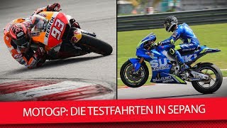 Erster MotoGPTest 2018 Kampfansage von Ducati an Honda und Yamaha [upl. by Derrek983]