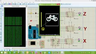 CNC Simulation for arduino by Proteus cnc technocliff [upl. by Conny330]