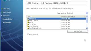 Setting WiFi Printer Epson L355 Adhoc WinXP [upl. by Ettenrahs]