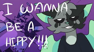 i wanna be a hippy animation meme slight flash [upl. by Dnamron242]