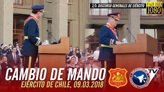 Exclusivo Cambio de Mando Ejército de Chile Discurso de Generales 23 [upl. by Urbas]