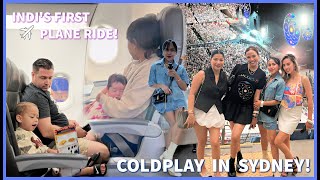 FIRST TIME TO TRAVEL WITH 3 KIDS TARA SA SYDNEY TO WATCH COLDPLAY ❤️  rhazevlogs [upl. by Notgnimer493]