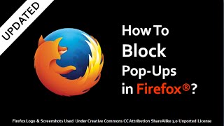 How to Block Pop Ups in Firefox Updated [upl. by Ezmeralda]