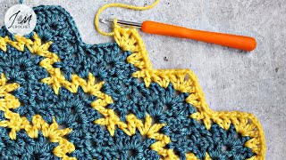 How To Crochet An EasyFast Ripple stitch for Beginners  Ideal for Blankets Shawls  Simple Ripple [upl. by Ahsiema]