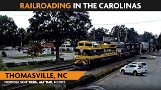 Thomasville North Carolina USA  Virtual Railfan LIVE [upl. by Allerus703]