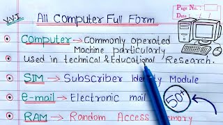 50 Most commonly asked Full Form of Computer 🖥  Computer GK in hindi [upl. by Luoar]