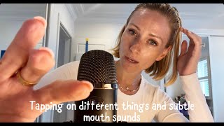 ASMR Tapping On Different Things with Subtle Mouth Sounds [upl. by Cesare]