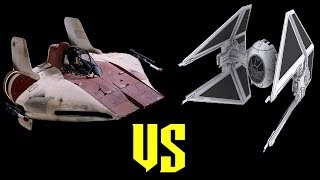 A Wing vs Tie Interceptor  Star Wars Versus [upl. by Aletsirc]