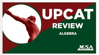 UPCAT Review  Algebra Part 01 [upl. by Salakcin]