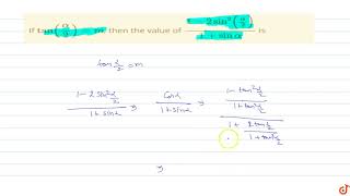 If tanalpha2m then the value of 12sin2alpha21sinalpha is [upl. by Aniale]