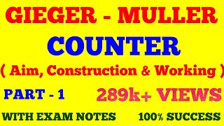 GM COUNTER  GIEGER  MULLER COUNTER  PART  1  NUCLEAR PHYSICS  WITH EXAM NOTES [upl. by Ecilahs]