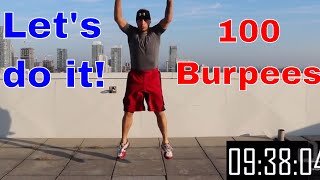 100 Burpee Workout  Lets do it Together [upl. by Jarret248]