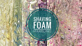 Shaving Foam Marbling  Super Easy DIY Marbling Tutorial [upl. by Ynahpets]