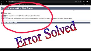 Http status 404Not Found Error Fix  Http Status 404 Error Solved in Servlet amp JSP [upl. by Yale853]