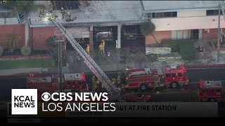 Flames break out at Huntington Park fire station [upl. by Wilson]