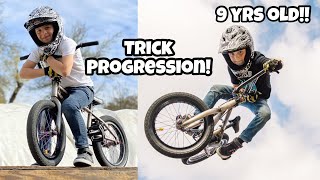 End of 9 Caidens Freestyle BMX Trick Riding Progression [upl. by Ximenez]