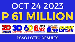 Lotto Result October 24 2023 9pm PCSO [upl. by Russia]